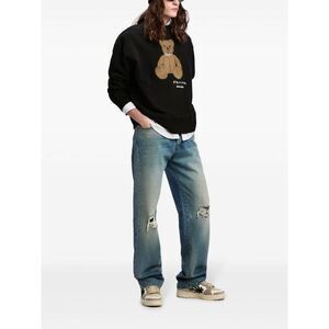 PALM ANGELS Teddy Bear Graphic Sweatshirt Men BLACK Sweaters & Cardigans
